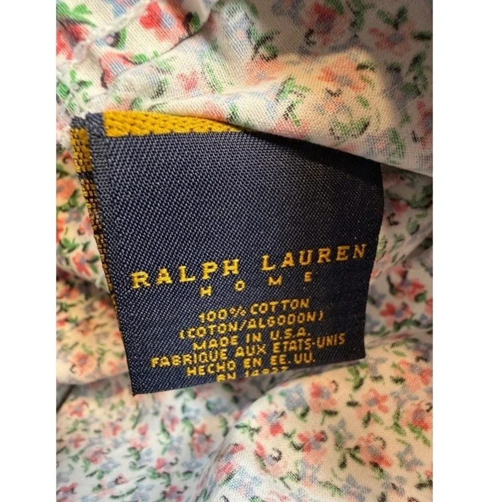Ralph Lauren Home Pastel Cottage Floral Cotton Made USA‎ Set 2 King Pillowcases